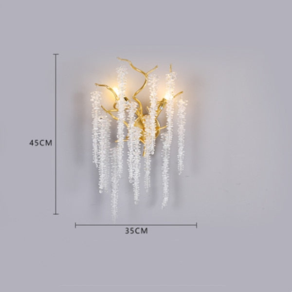 American Lustre LED Crystal Ceiling Chandeliers Living Dining Room Art Strip Branch Pendant Lamps Villa Hall Hanging Light Decor - hausgem