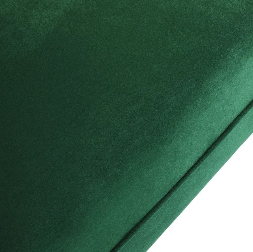 Green Chic Faux Velvet Sofa Couch - hausgem - tufted couch - united states - close up view seating