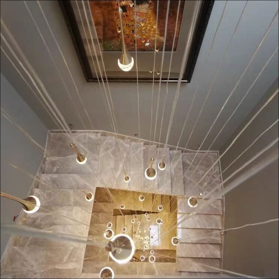 Chandelier - Comet Tear Drop Grand Entry Way Chandelier - hausgem