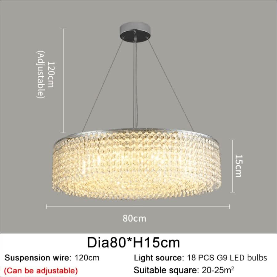Chandelier - Crystal Glamour Chandelier - hausgem