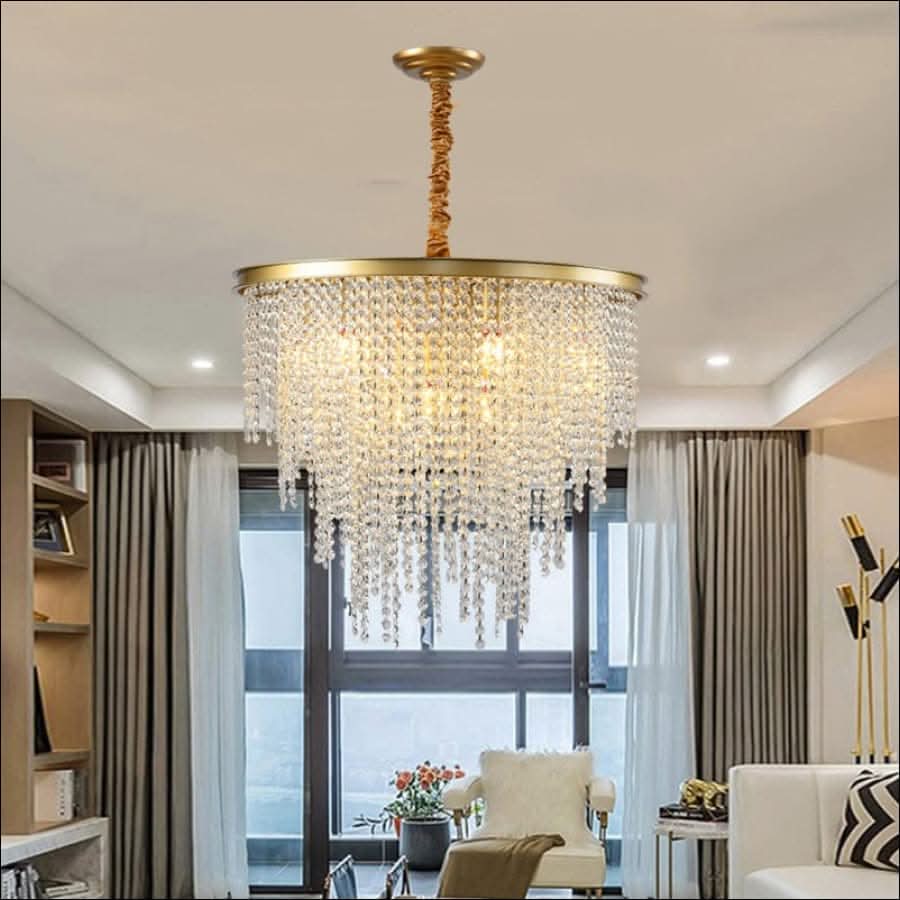 Princess's Crystal Dress Chandelier – Luxury Crystal Lighting (Gold ...