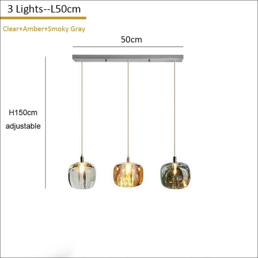 Tesla’s Orbs Chandelier - L50CM 3lights / Black / Cool Light