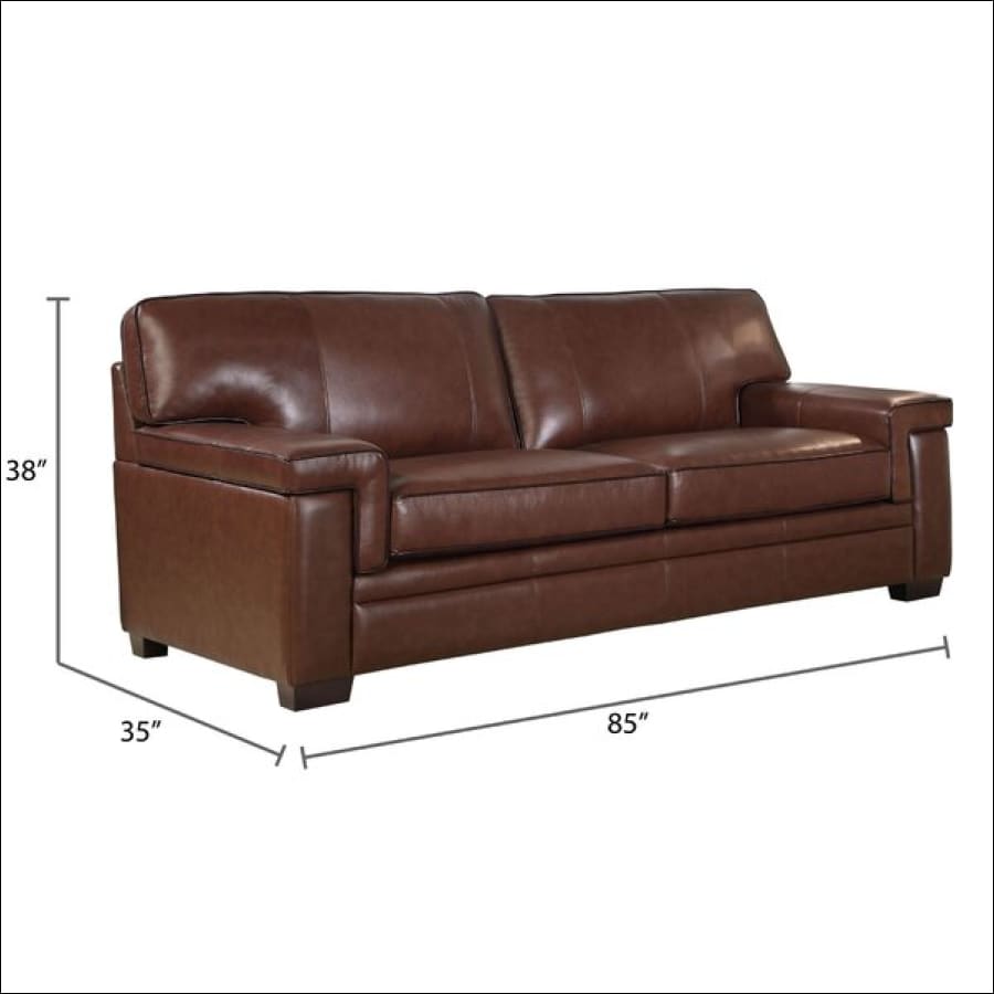 The Classic Traditional Brown Leather Wingback Sofa -