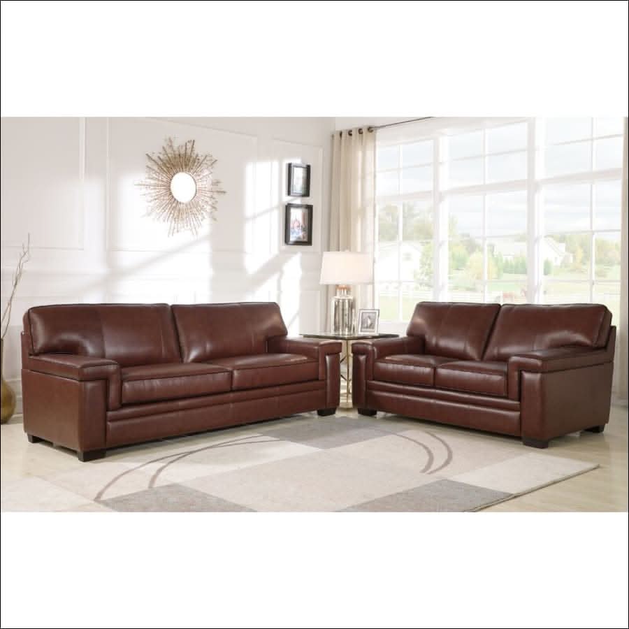sofa - The Classic Traditional Brown Leather Wingback Sofa - hausgem
