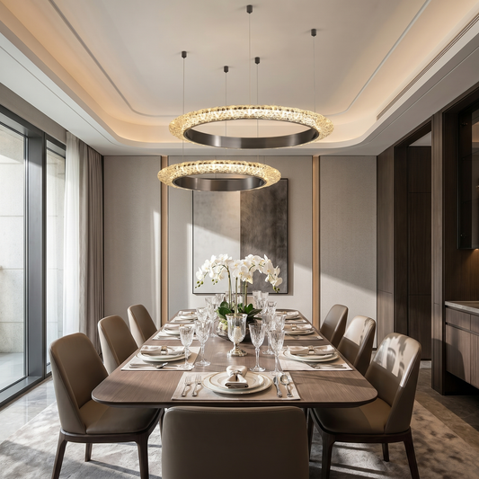 Astria – LED Crystal Embraced Chandelier (Luxury Pendant Light) lifestyle