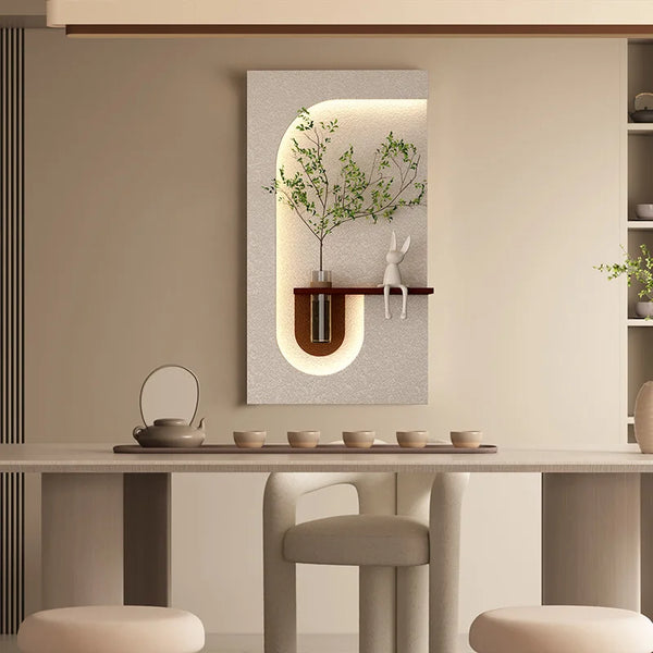 Vendura Lux - Hanging Painting LED Wall Light – Modern Green Plant Mural for Home Décor - [product_category] - Wall Light - hausgem