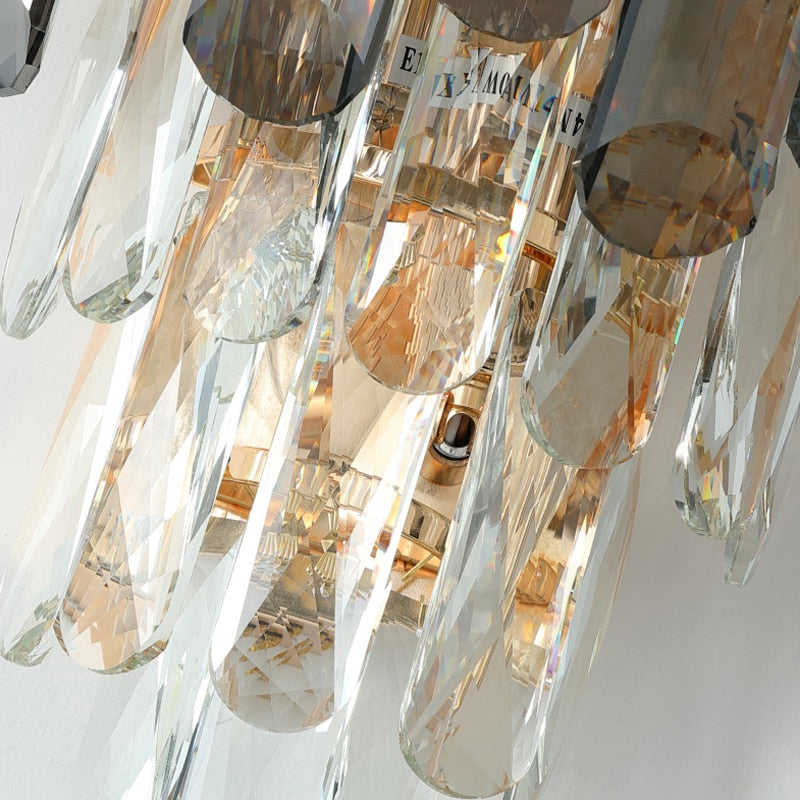Smokey Crystal Wall Sconce - hausgem