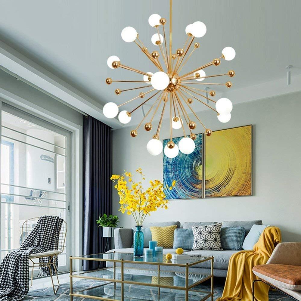 Sputnik Firework Chandelier Lighting Modern Pendant lighting /Ceiling Light Fixture for Living Room Bedroom Dining Room - hausgem