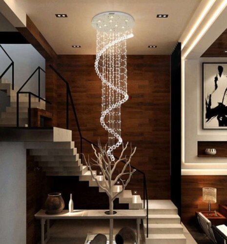 LED Crystal Chandelier Rain Drop Ceiling Lamp Lighting Pendant Light Fixtures for Living Room,Cafe, Dining Room - hausgem