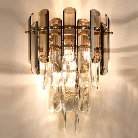 Smokey Crystal Wall Sconce - hausgem