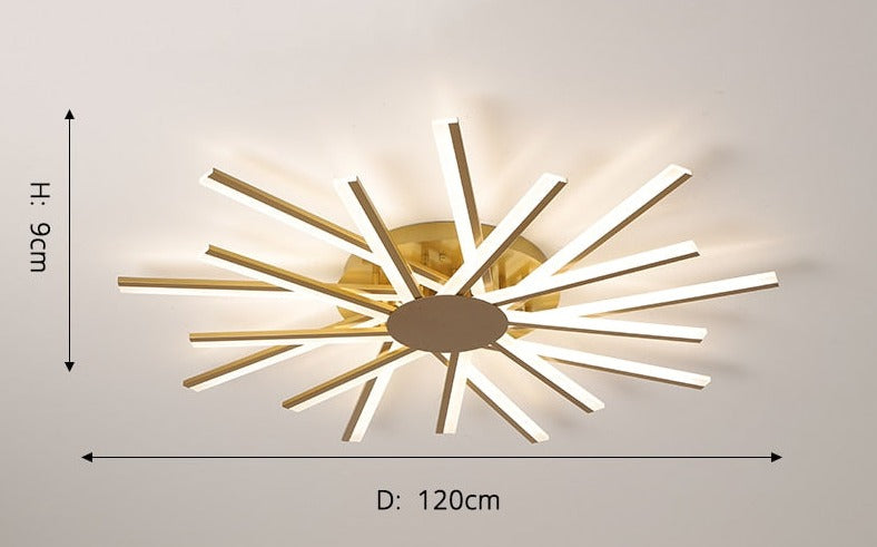 Spiral LED Ceiling Light Flush Mount Chandelier - hausgem