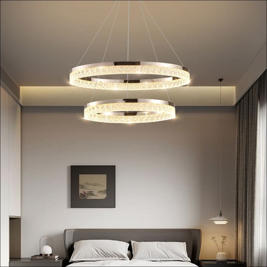 Angel’s Halo round crystal Chandelier - Chandelier - hausgem