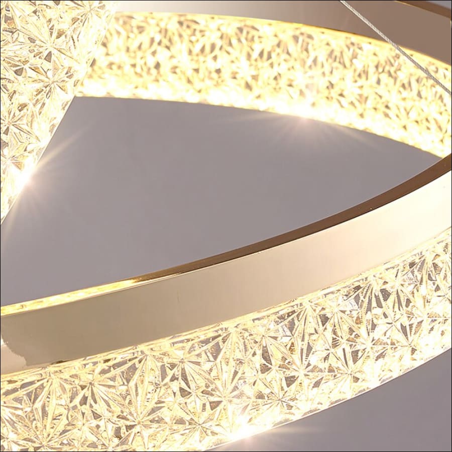 Angel’s Halo round crystal Chandelier - Close up - hausgem