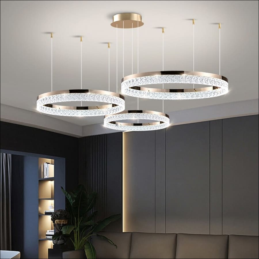 Angel’s Halo round crystal Chandelier - Chandelier - hausgem