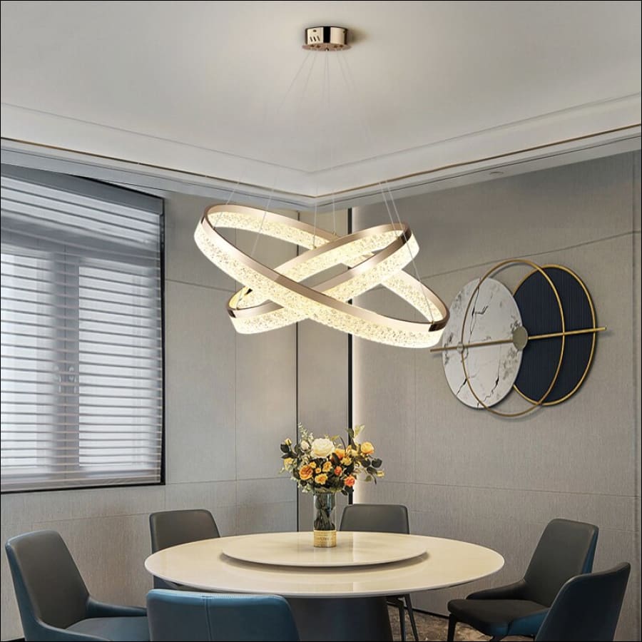 Angel’s Halo round crystal Chandelier - Chandelier - hausgem