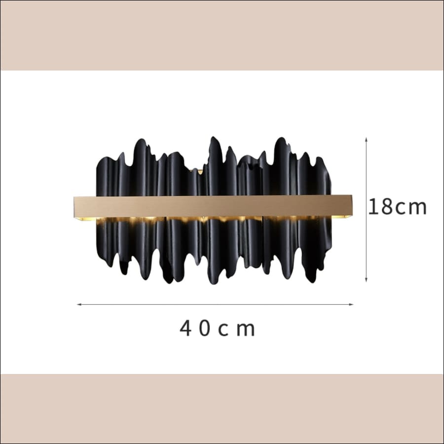 Black and Gold lava shape LED Wall Light - hausgem