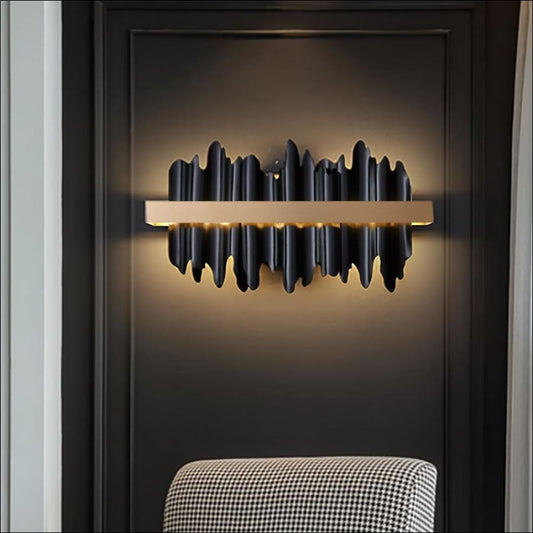 Black and Gold lava shape LED Wall Light - hausgem