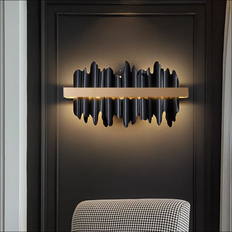 Black and Gold lava shape LED Wall Light - hausgem