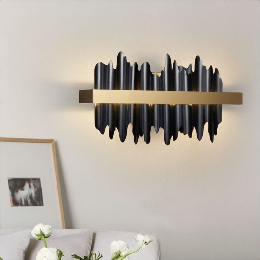 Black and Gold lava shape LED Wall Light - hausgem