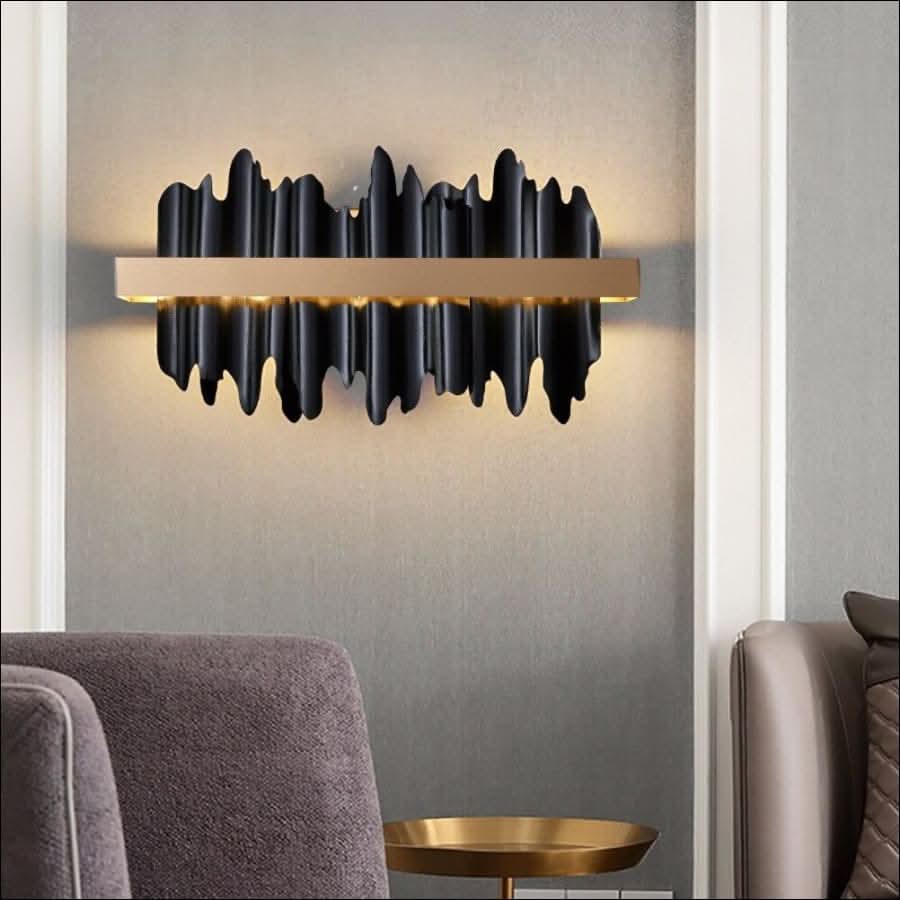 Wall Light - Black and Gold LED Wall Light - hausgem