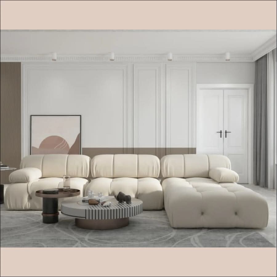 sofa - Bubbly Cloud Couch, Modular Sectional Sofa with Ottoman - hausgem