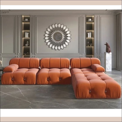 sofa - Bubbly Cloud Couch, Modular Sectional Sofa with Ottoman - hausgem
