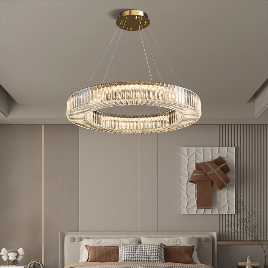 Circle Canopy Glimpse Chandelier - glass Chandelier - living room chandelier -hausgem - united states