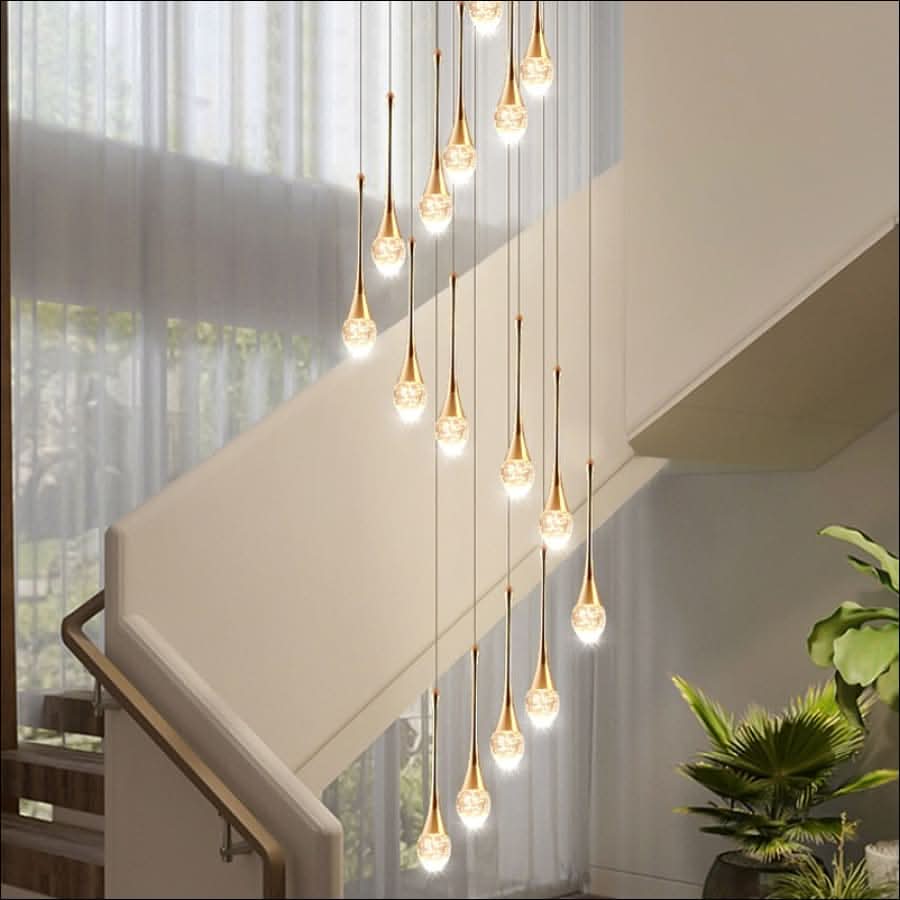 Chandelier - Comet Tear Drop Grand Entry Way Chandelier - hausgem