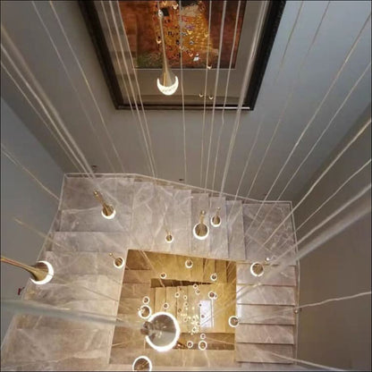 Chandelier - Comet Tear Drop Grand Entry Way Chandelier - hausgem