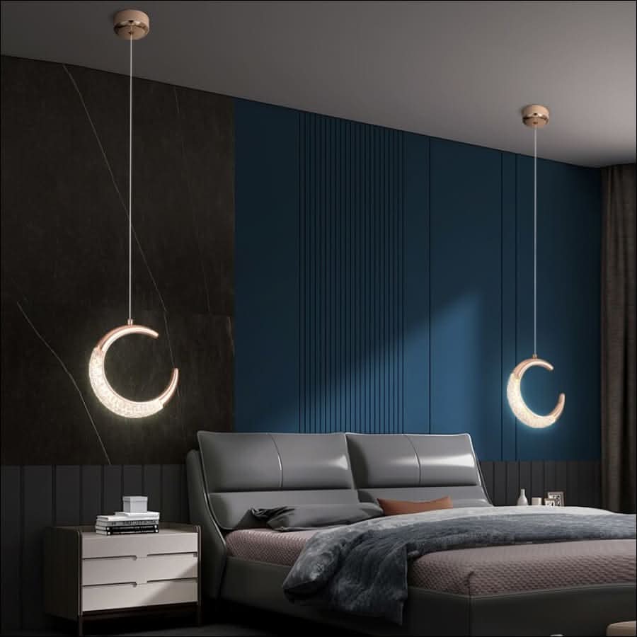 Chandelier - Crescent Luna Moon Aura Chandelier - hausgem
