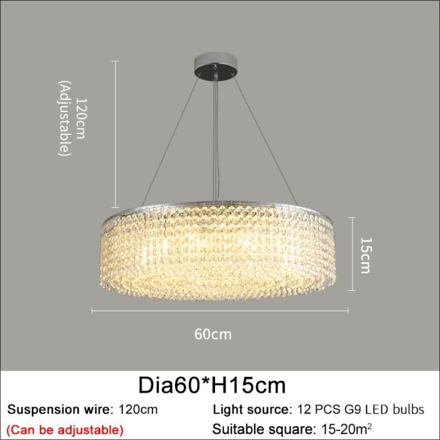 Chandelier - Crystal Glamour Chandelier - hausgem
