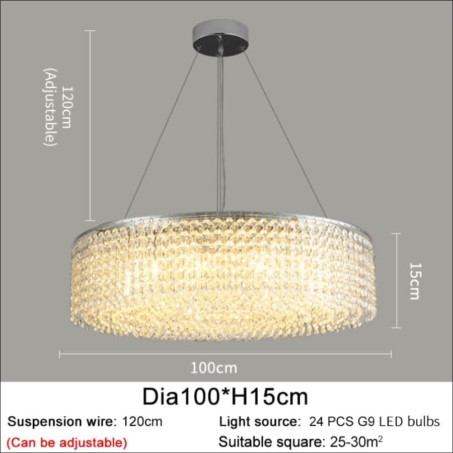 Chandelier - Crystal Glamour Chandelier - hausgem