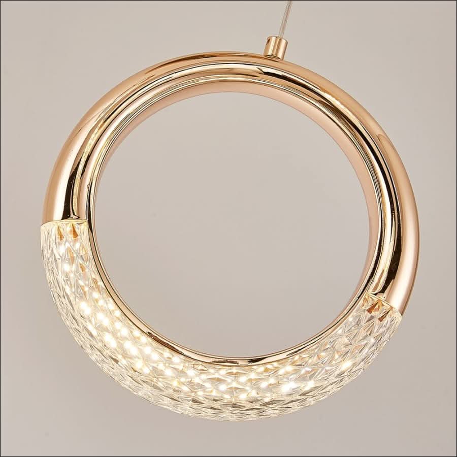 Chandelier - Crystal LED Circular Dangling Hoop Chandelier - hausgem