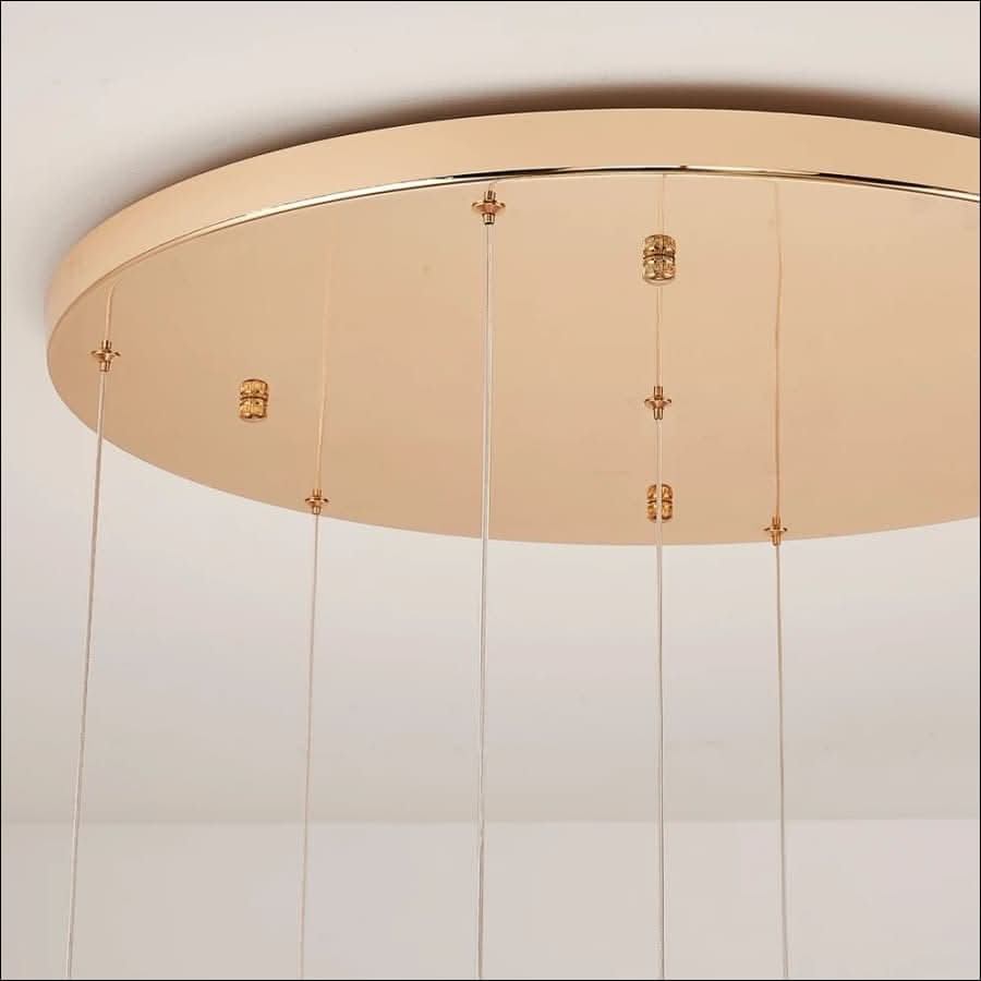 Chandelier - Crystal LED Circular Dangling Hoop Chandelier - hausgem