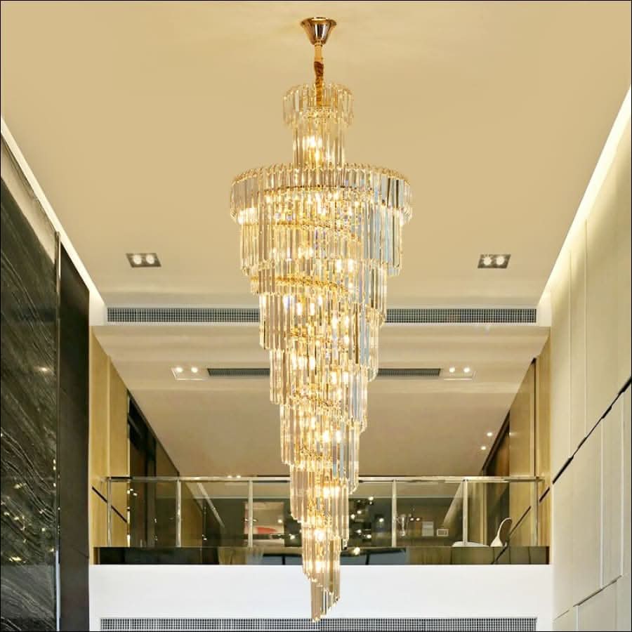 Chandelier - Dazzling Crystal Spiral Chandelier - hausgem