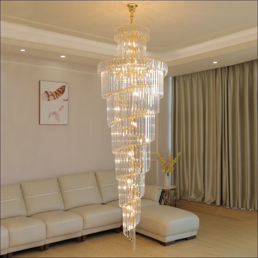 Chandelier - Dazzling Crystal Spiral Chandelier - hausgem