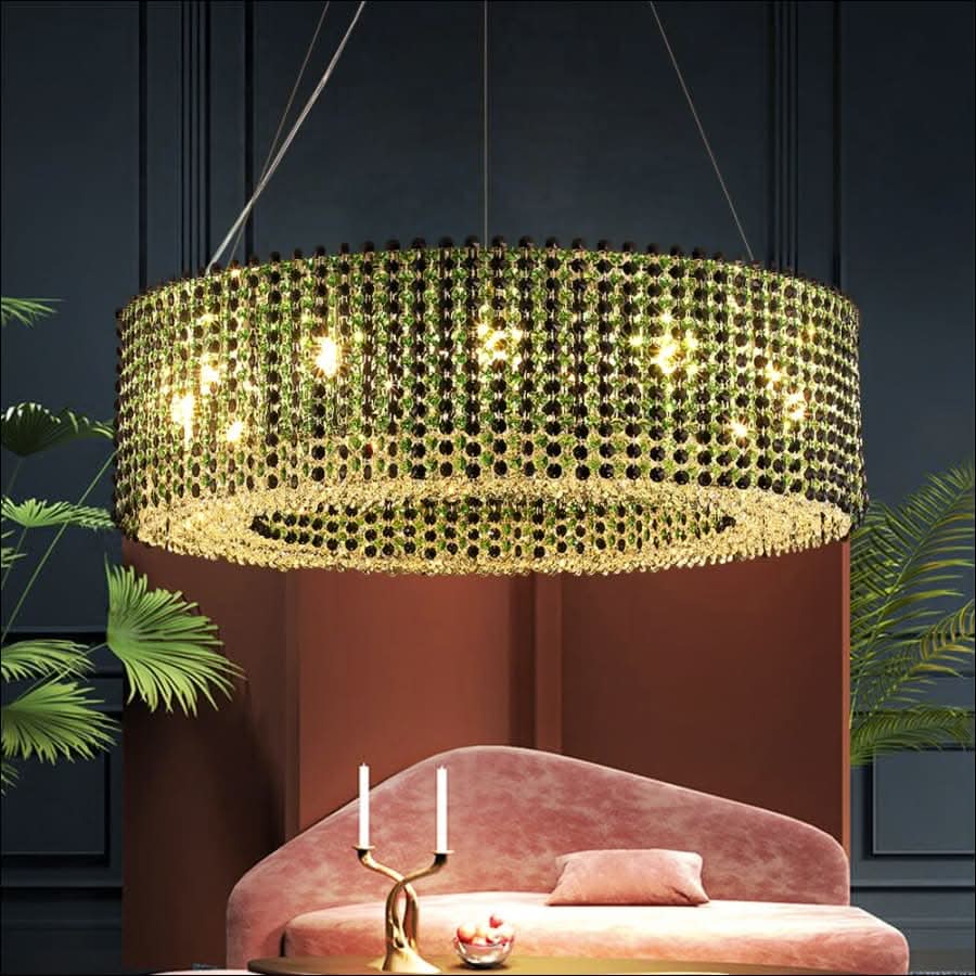 Chandelier - Emerald Elegance Chandelier - hausgem
