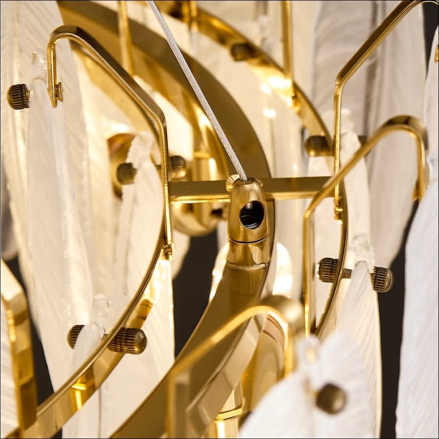 Chandelier - Feathered Glass Chandelier - hausgem