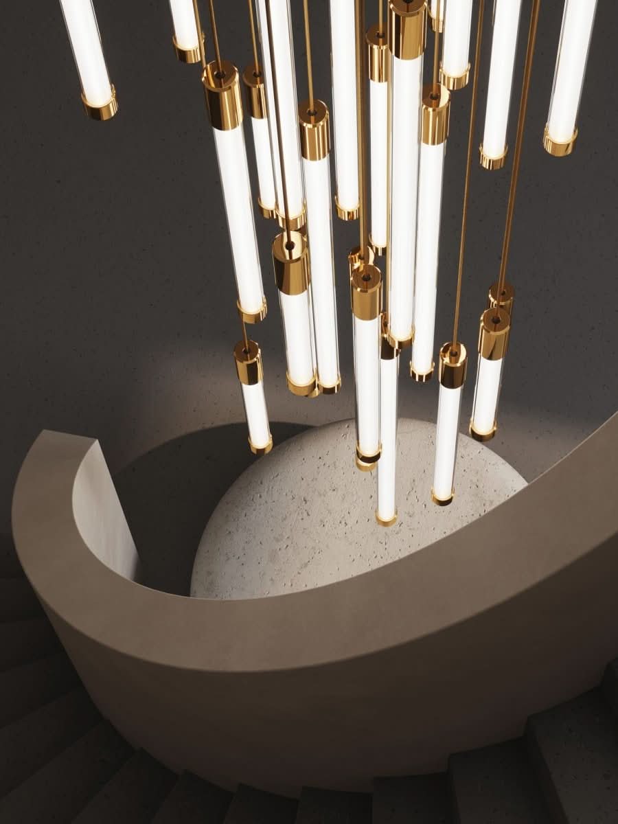 Chandelier - Felix - Glass Droplet Chandelier - hausgem