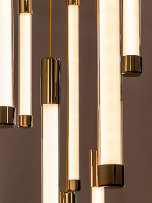 Chandelier - Felix - Cascading LED Tube Chandelier - hausgem