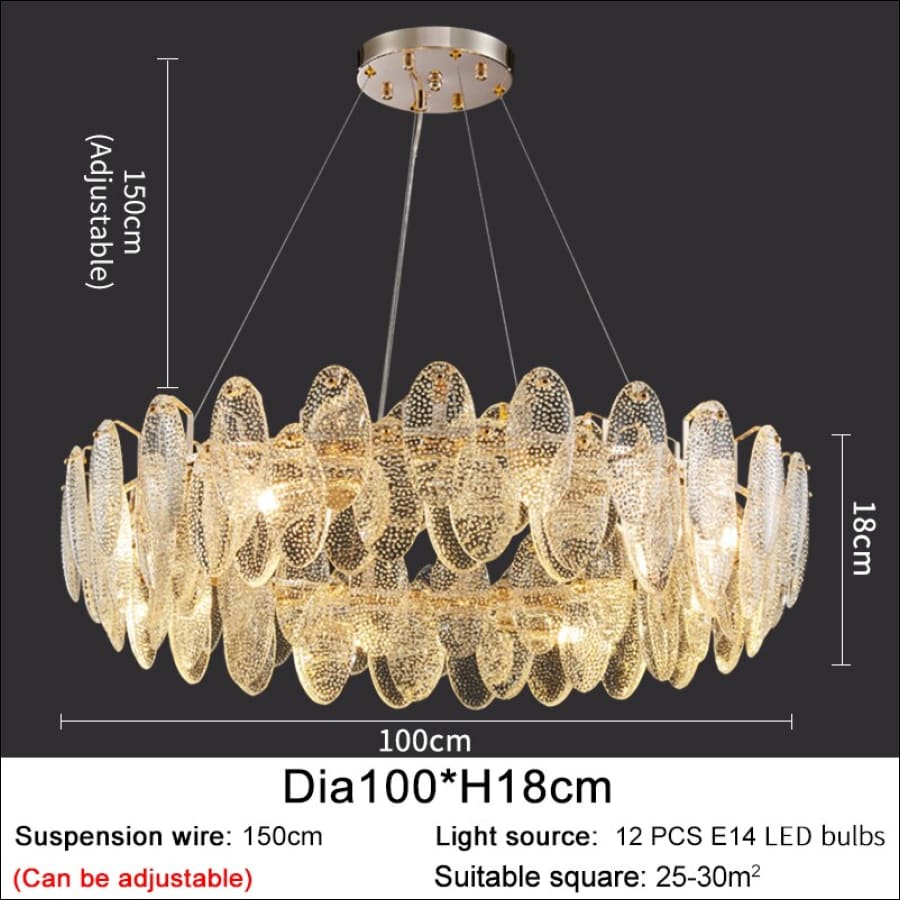 Floating Lotus Chandelier - Dia100cm H18 / Dimmable cool