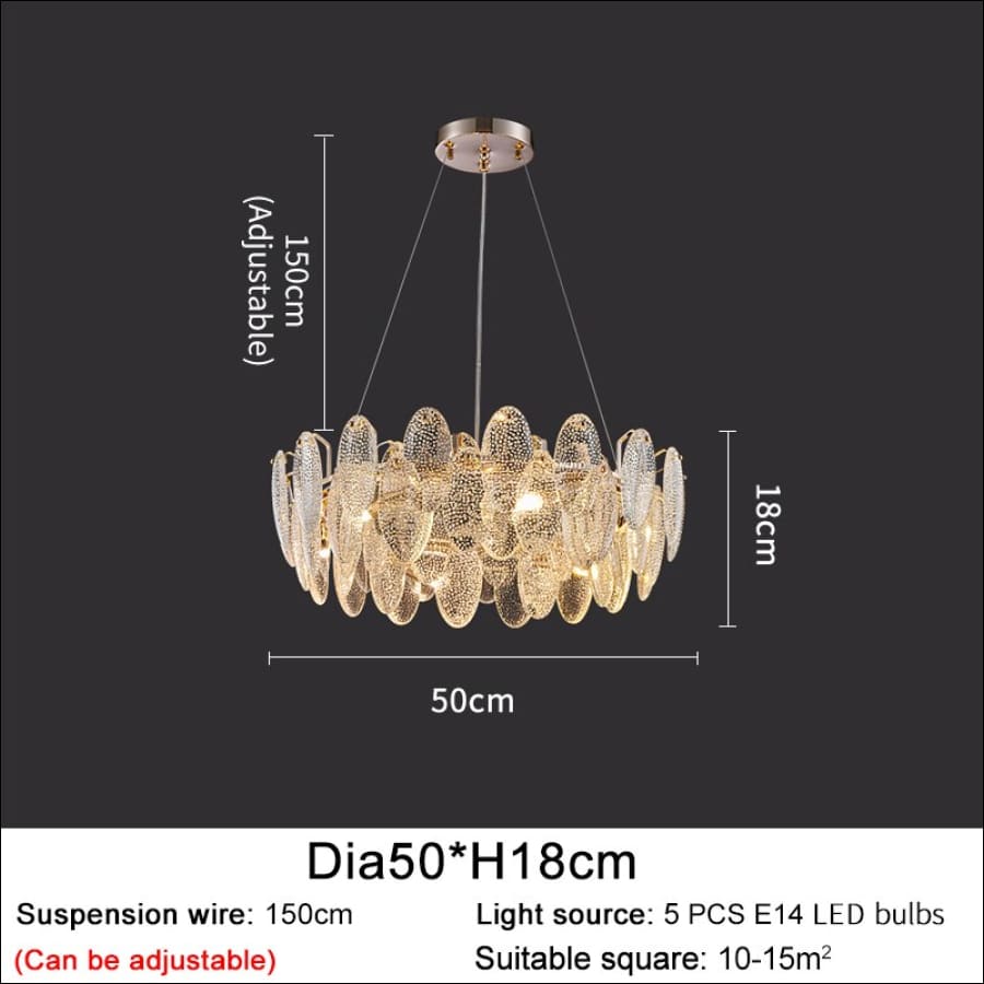 Floating Lotus Chandelier - Dia50cm H18 / Dimmable cool