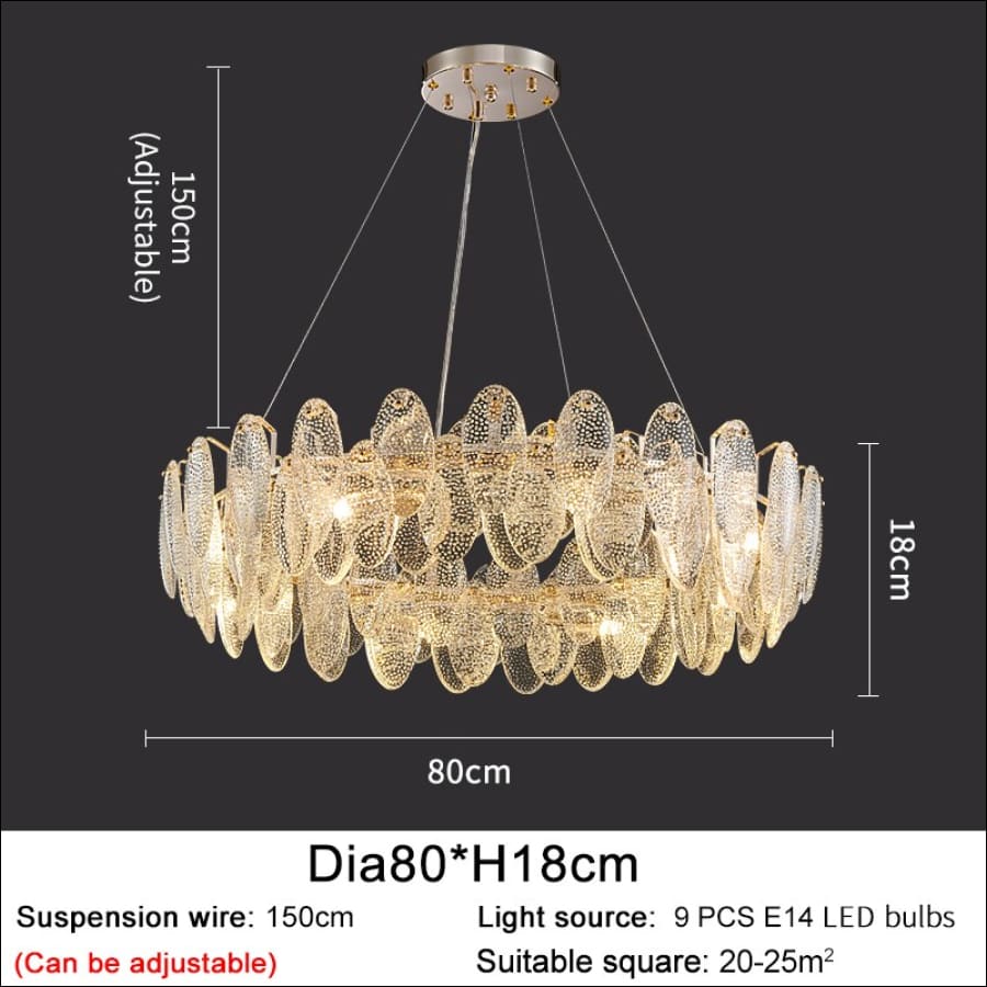 Floating Lotus Chandelier - Dia80cm H18 / Dimmable cool