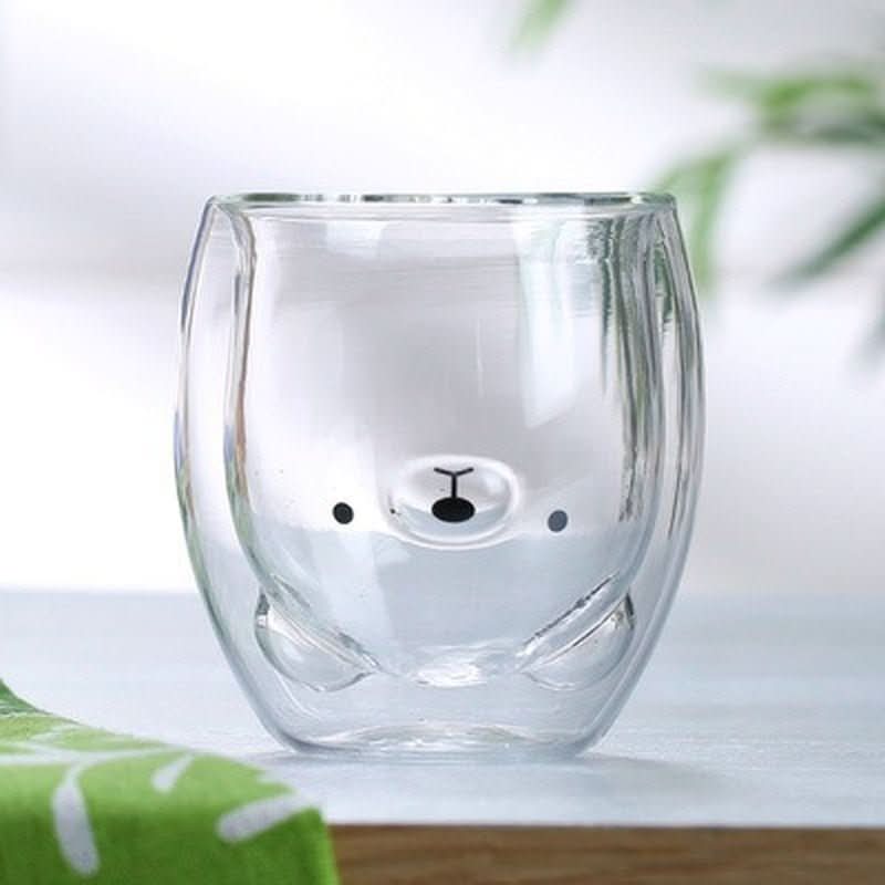 cup - Frankie - Double Walled Bear Glass Cup - hausgem