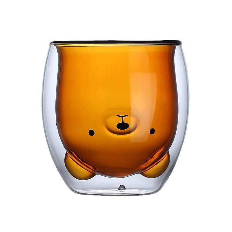 cup - Frankie - Double Walled Bear Glass Cup - hausgem