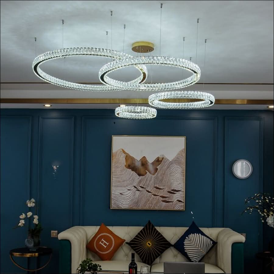 Chandelier - Galactic Ring Crystal Chandelier - hausgem