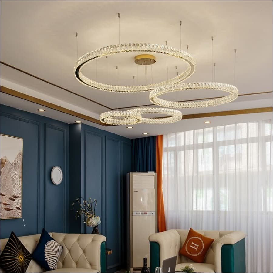 Chandelier - Galactic Ring Crystal Chandelier - hausgem