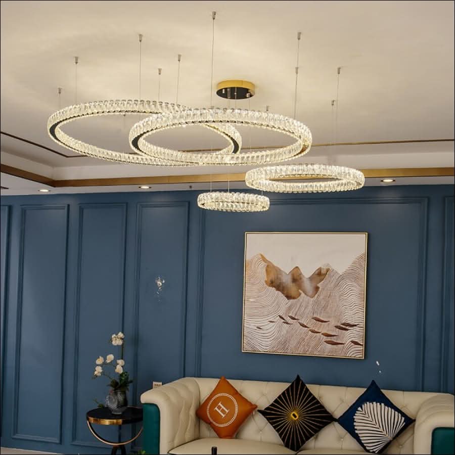 Chandelier - Galactic Ring Crystal Chandelier - hausgem