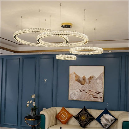 Chandelier - Galactic Ring Crystal Chandelier - hausgem
