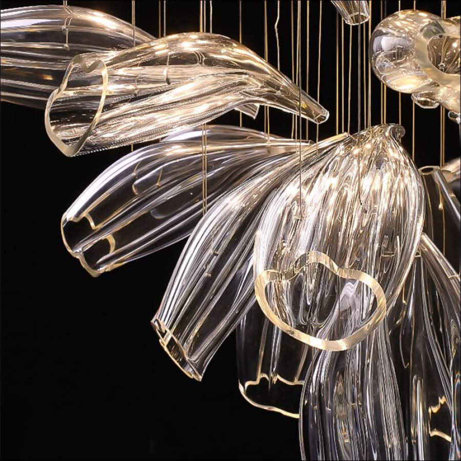 Chandelier - Glass Lotus Chandelier - hausgem
